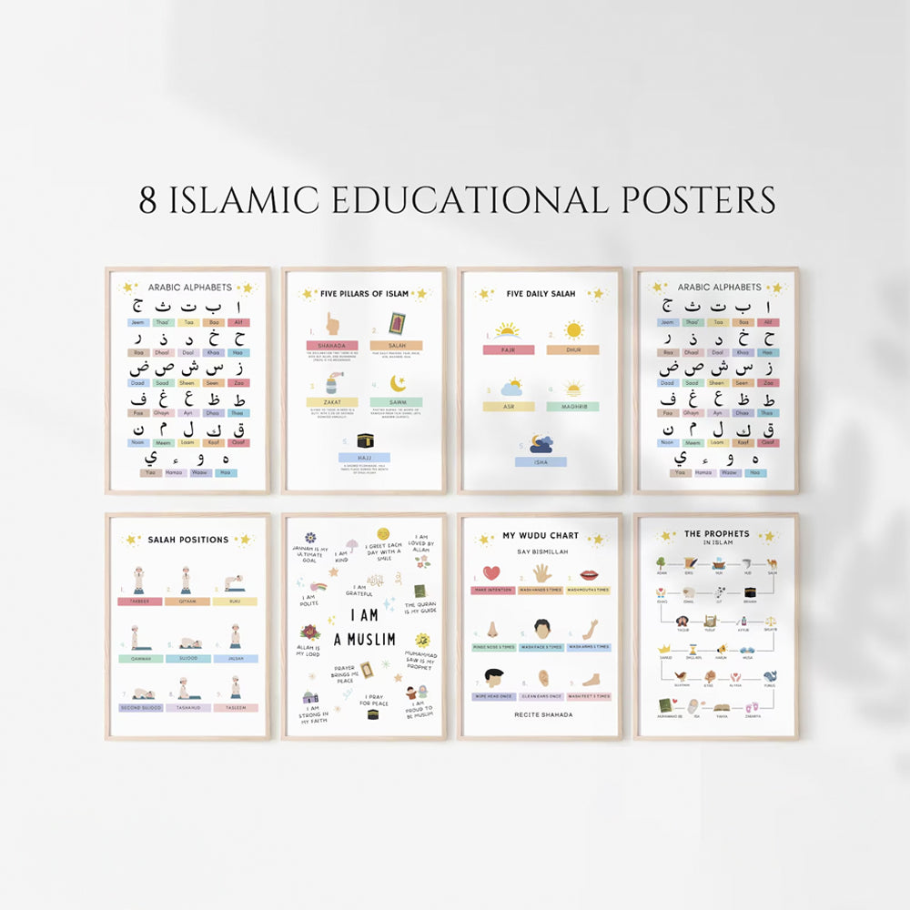 IslamicSeedlings - Educative Poster Set of 8