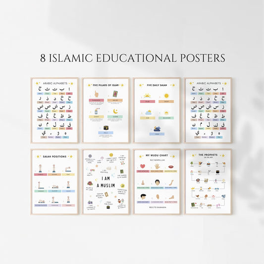 IslamicSeedlings - Educative Poster Set of 8